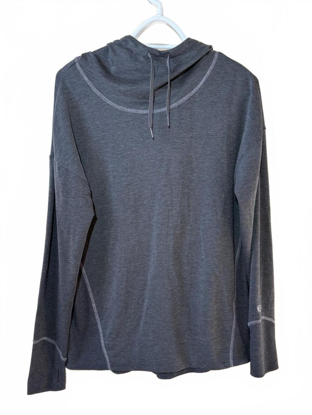 Kuhl Rhea Hoody Pullover Sweatshirt Hoodie Charcoal Gray 8381 Women Size Medium
